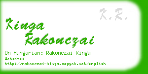 kinga rakonczai business card